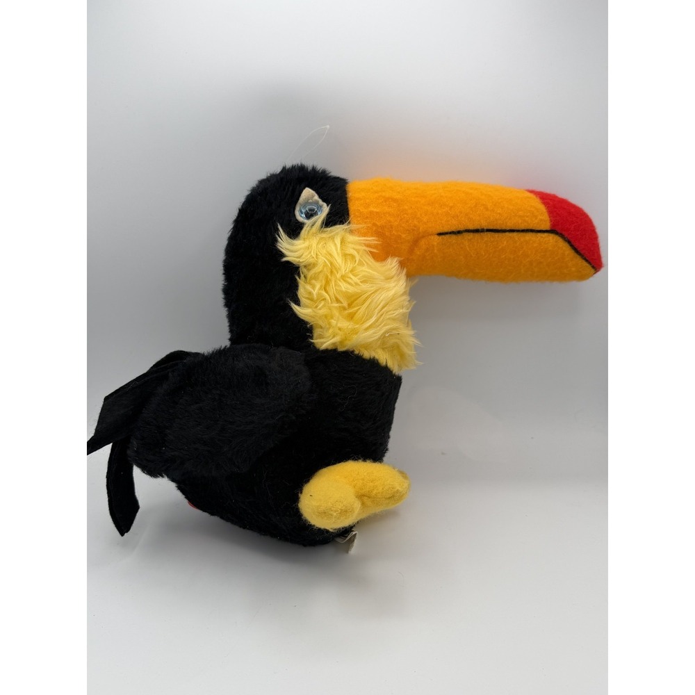 Animal Fair Toucan Plush Stuffed Bird Black Yellow Orange 9" Vintage